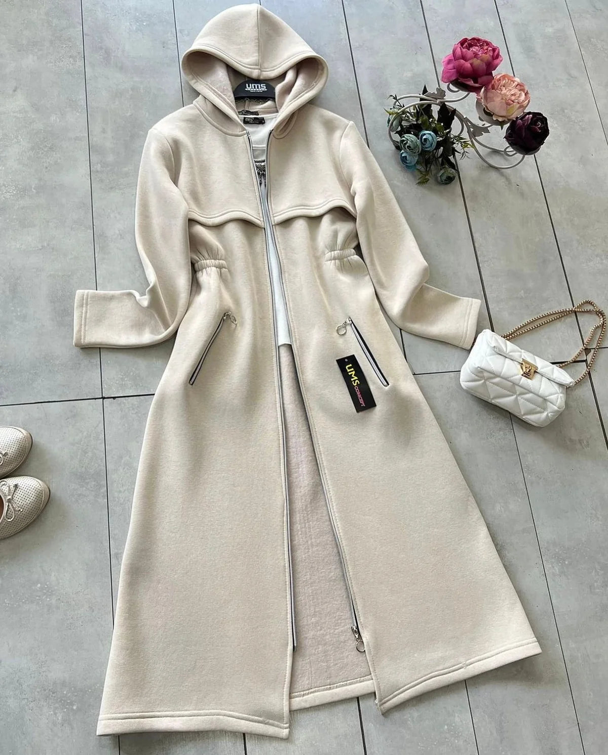 LY-0025 Chakoor Oversize Long Hooded Fleece Upper