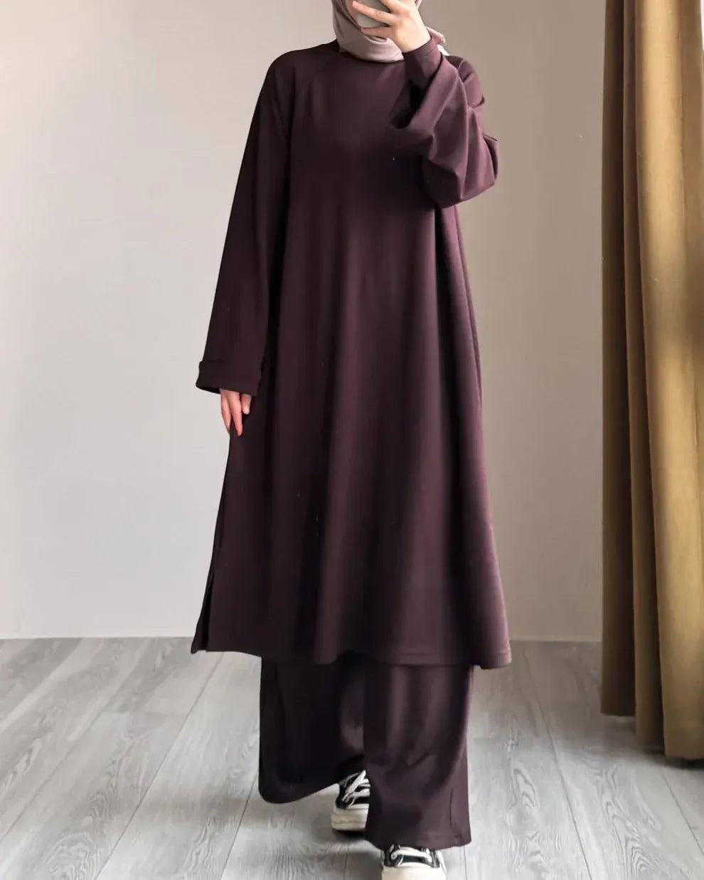 CH 624 – Chakoor Kashmiri Fleece Longline Co-ord Set