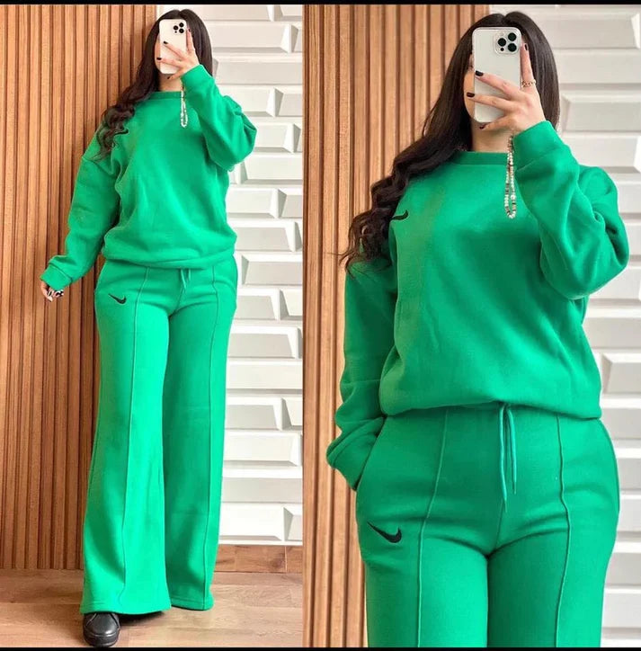 Chakoor Fleece Fabric Sweatshirt and Straight Trouser CH # 326