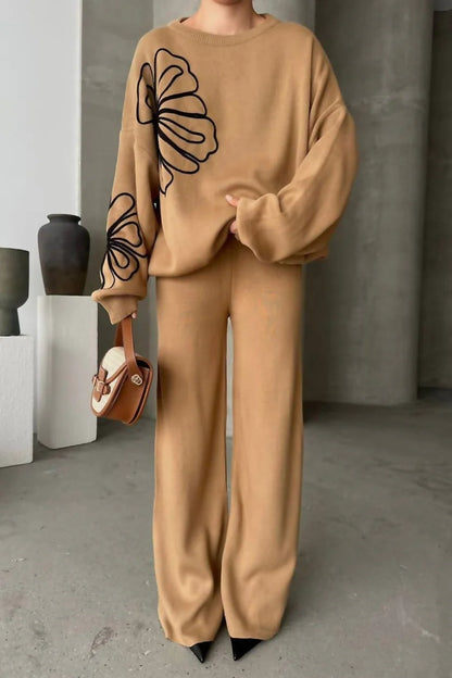 SL 5006 Chakoor Drop Shoulder Petal Printed Fleece Co ord Set For Winters