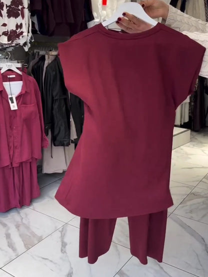 CH # 548 Cap Sleeves Top & Free-Fall Trouser