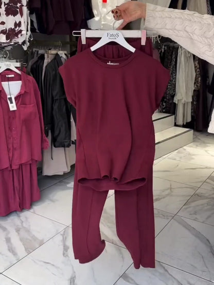 CH # 548 Cap Sleeves Top & Free-Fall Trouser