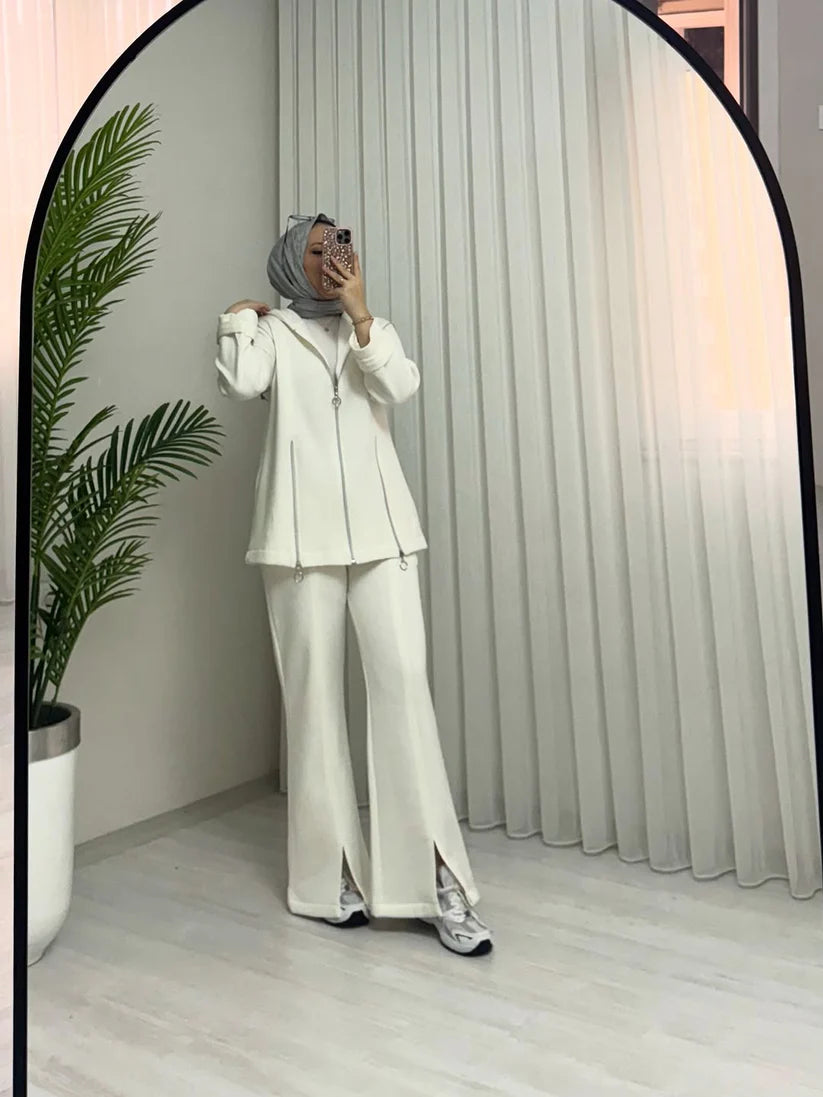 CH 601 - Bootcup Zipper Hooded Style Co-Ord Set - Chakoor