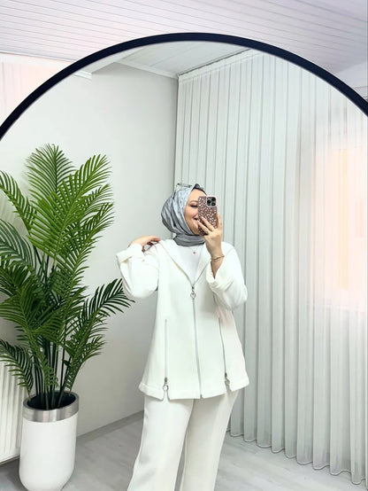 CH 601 - Bootcup Zipper Hooded Style Co-Ord Set - Chakoor