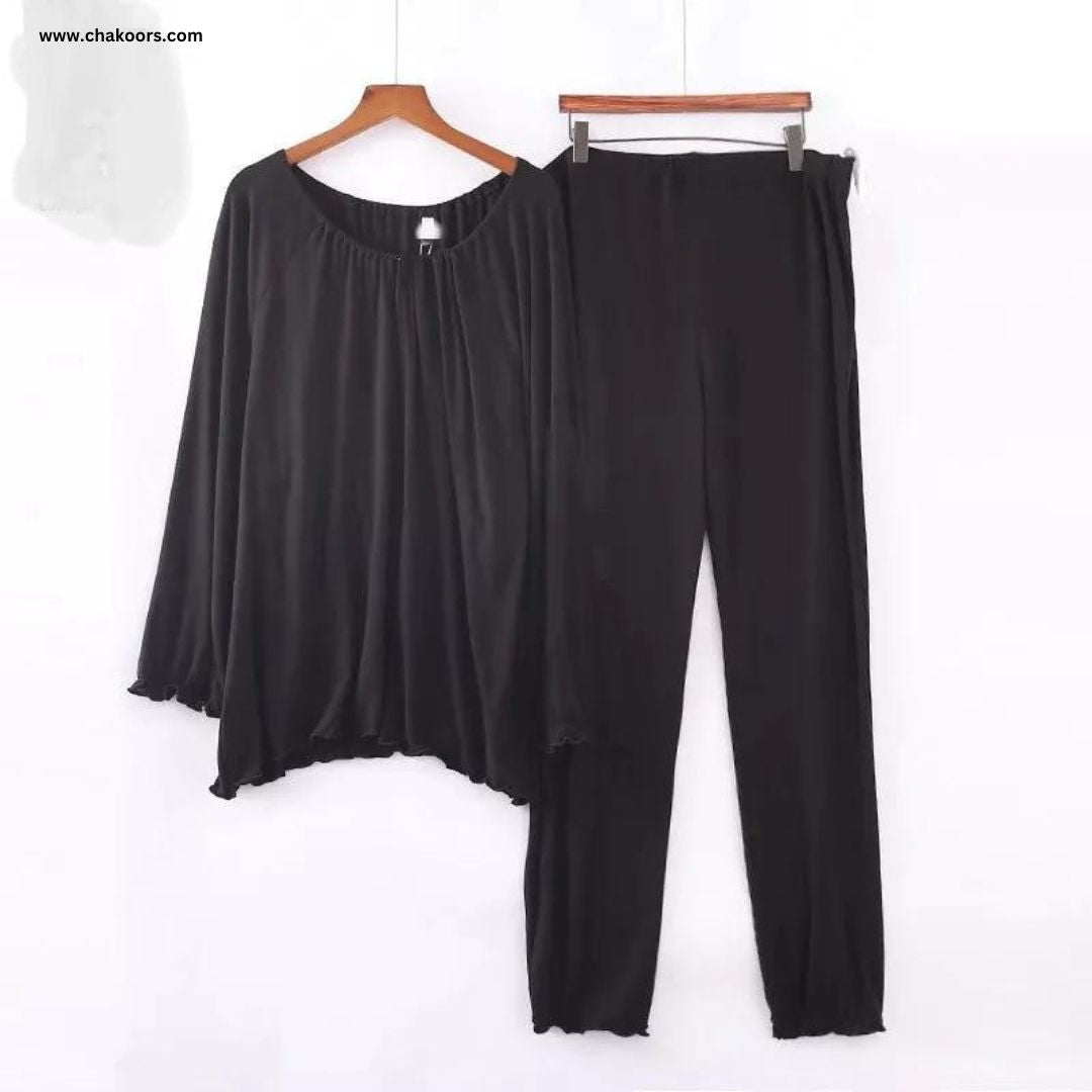 SL-5001 Feminine Comfort Frill Detail Lounge Set for Ultimate Relaxation