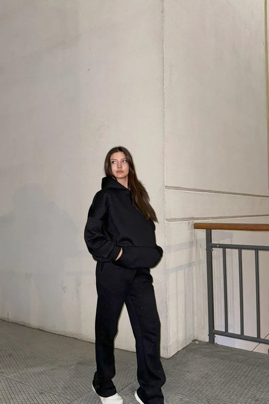 CH 609 -GlitterBlend Fleece Tracksuit - Chakoor