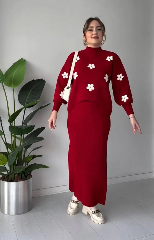 SL 5007 |Chakoor| Ruby Flora Winter Co-Ord Set