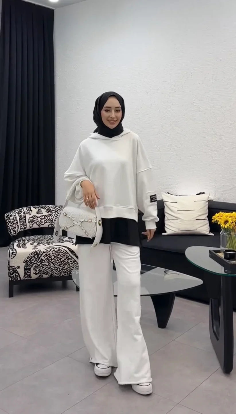 CH 466 Chakoor Shirt Extender Style Hooded Tracksuit For Winters