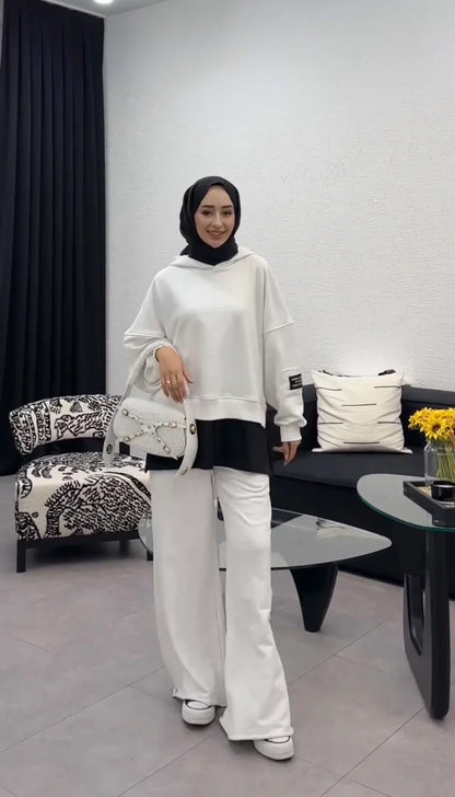 CH 466 Chakoor Shirt Extender Style Hooded Tracksuit For Winters