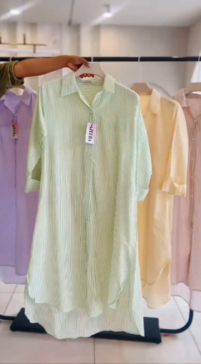 Ch 6110 Luna Stripe Long Shirt Chakoors