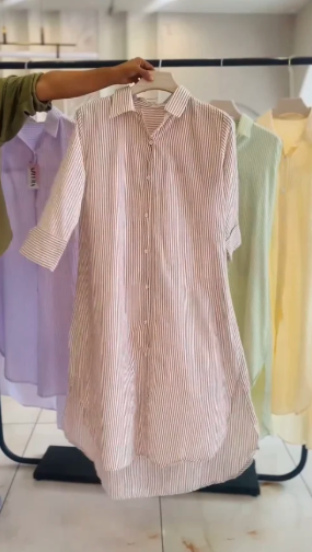 Ch 6110 Luna Stripe Long Shirt Chakoors