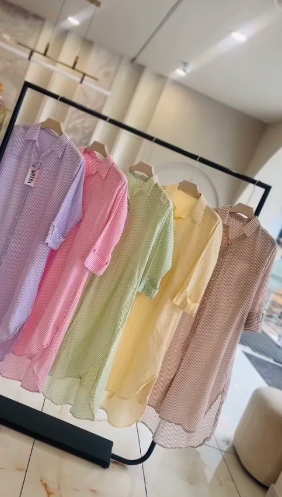 Ch 6110 Luna Stripe Long Shirt Chakoors
