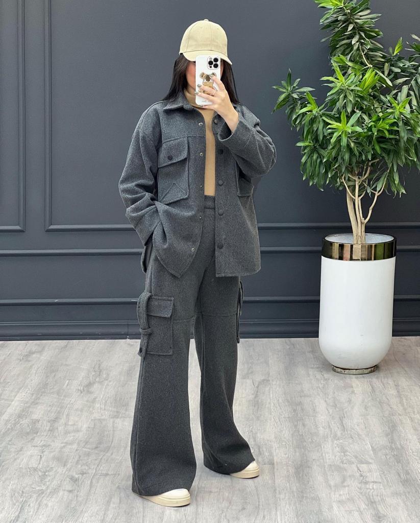 CH-373 Chakoor 2 Pcs Cargo Pocket Style Winter Outfit
