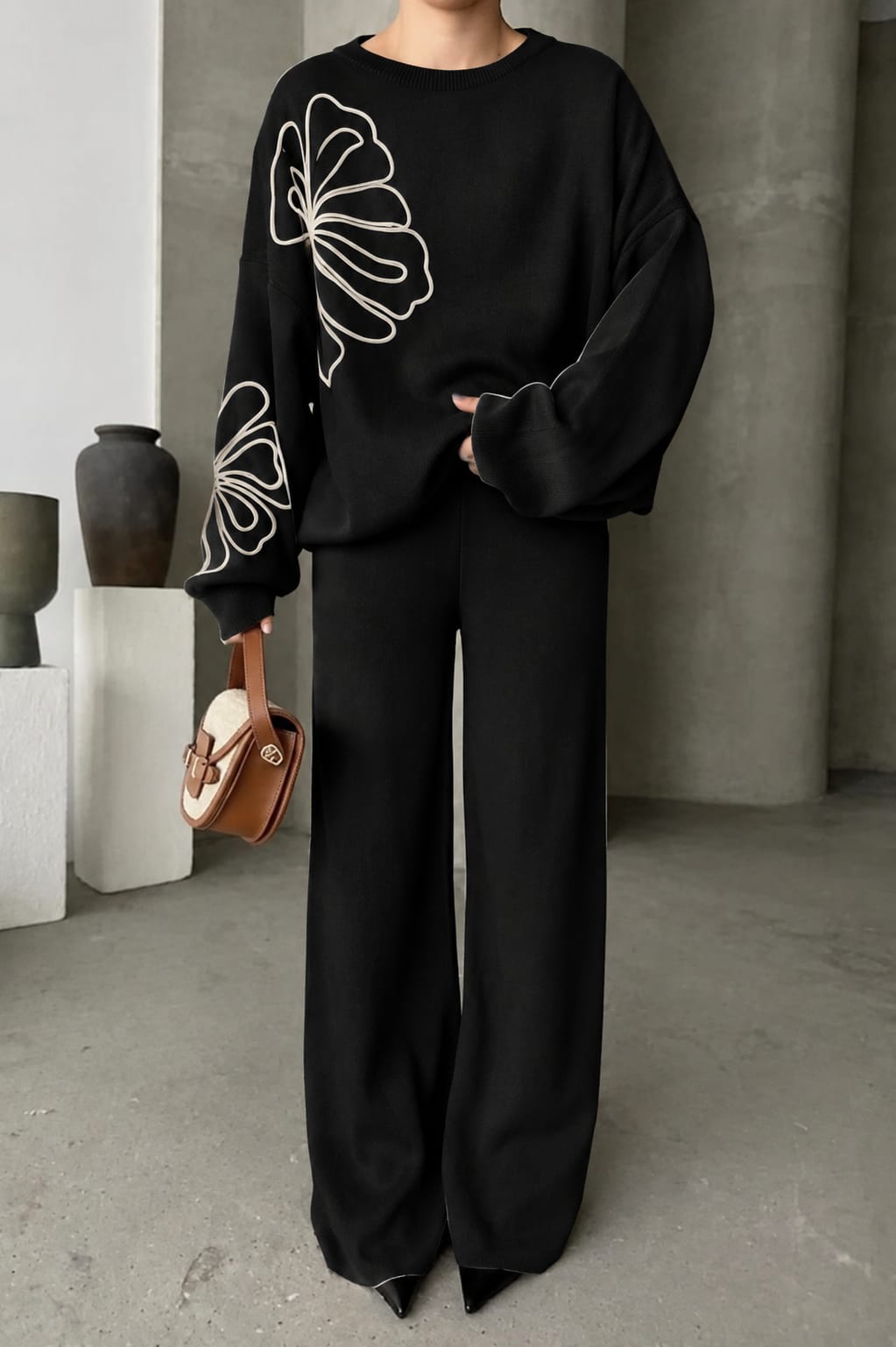 SL 5006 Chakoor Drop Shoulder Petal Printed Fleece Co ord Set For Winters