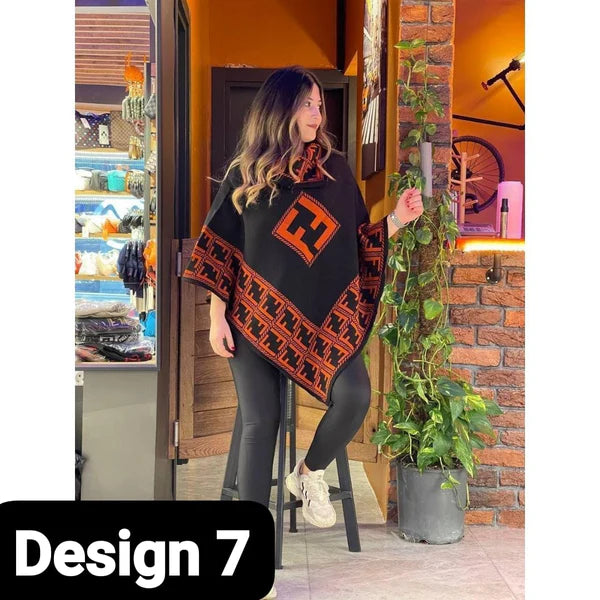 winter free fall fleece poncho
