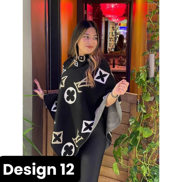winter free fall fleece poncho
