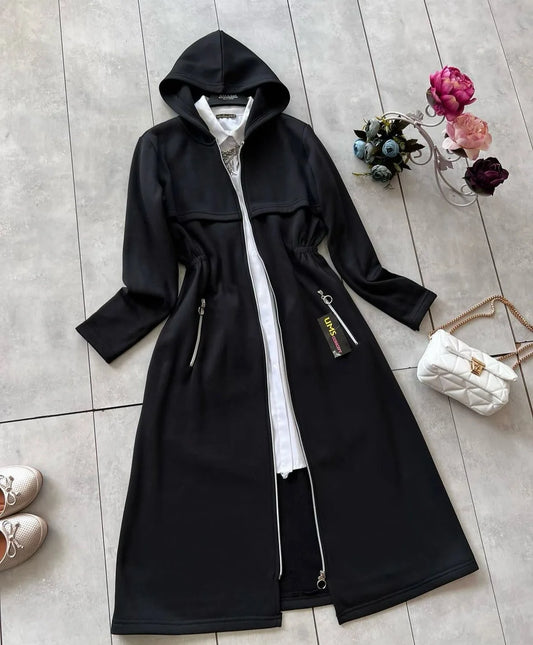 LY-0025 Chakoor Oversize Long Hooded Fleece Upper