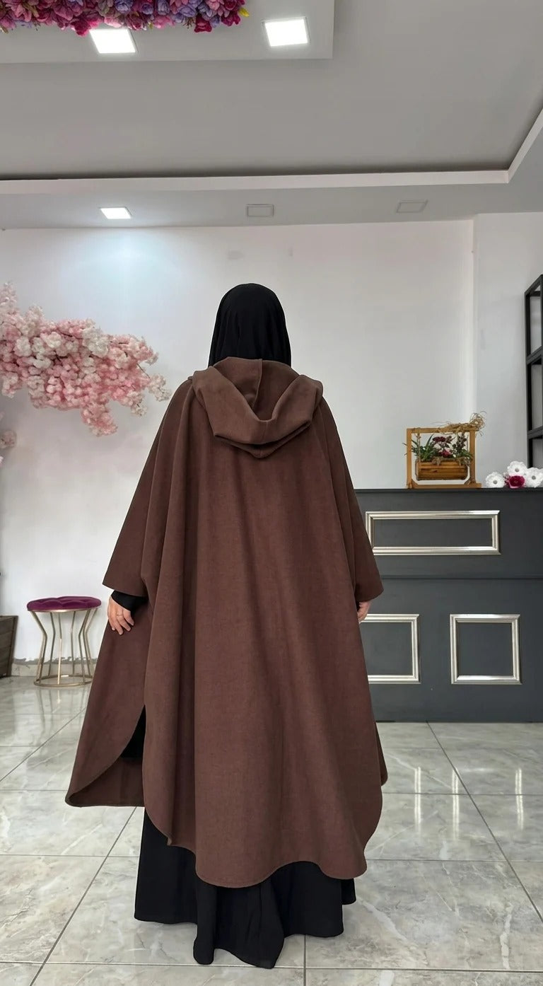 CH 6152  |Chakoor| Winter Curve Fleece Cape Abaya
