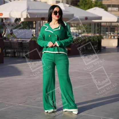 CH 377 Chakoor Collared RoyalFrost Winter Co-Ords