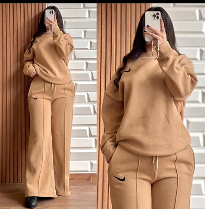 Chakoor Fleece Fabric Sweatshirt and Straight Trouser CH # 326