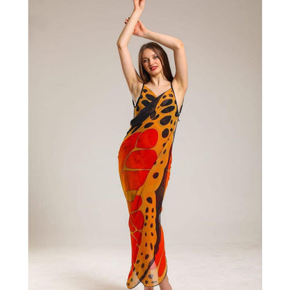 ch # 349 butterfly maxi beach wrap
