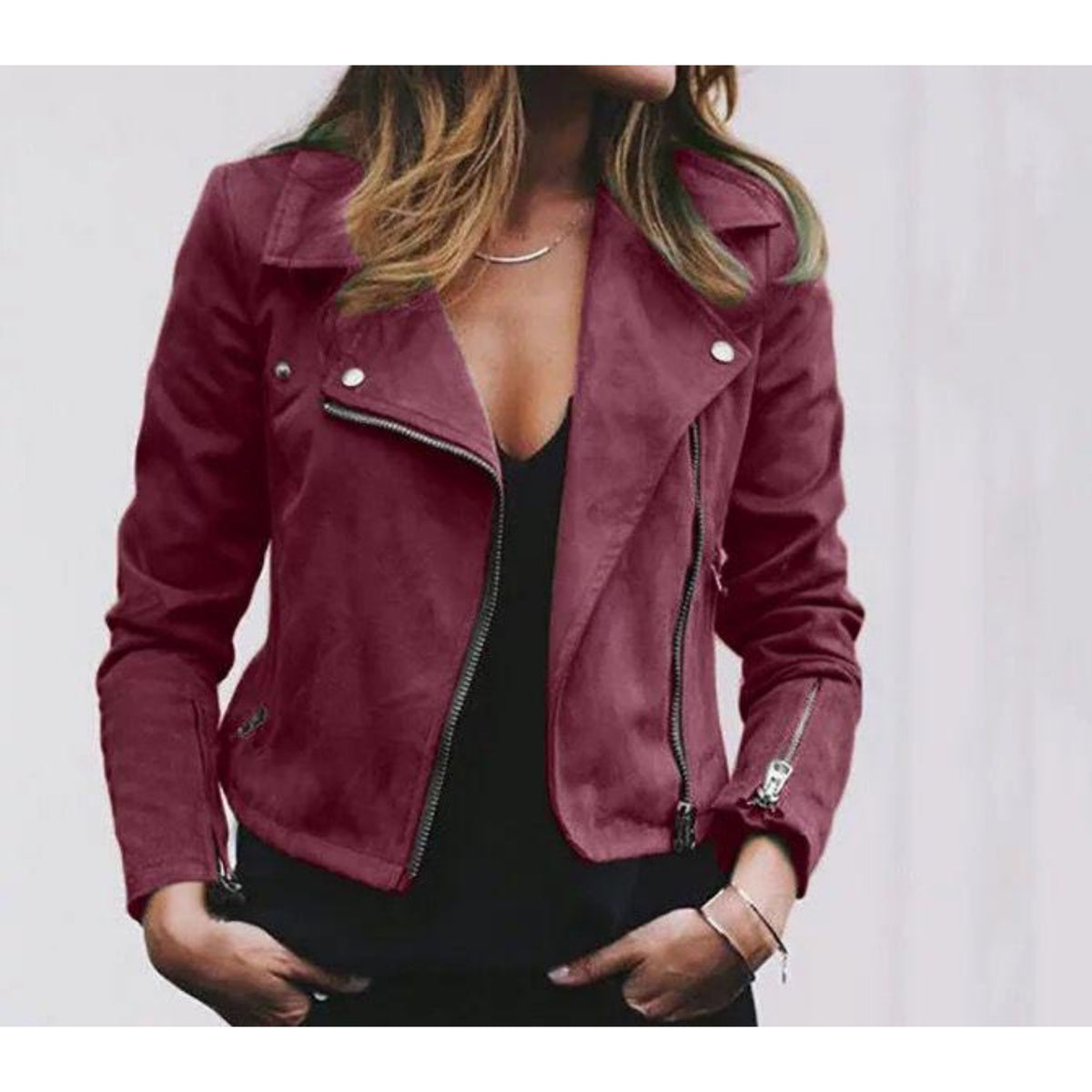chakoors biker style fleece jacket FE # D2