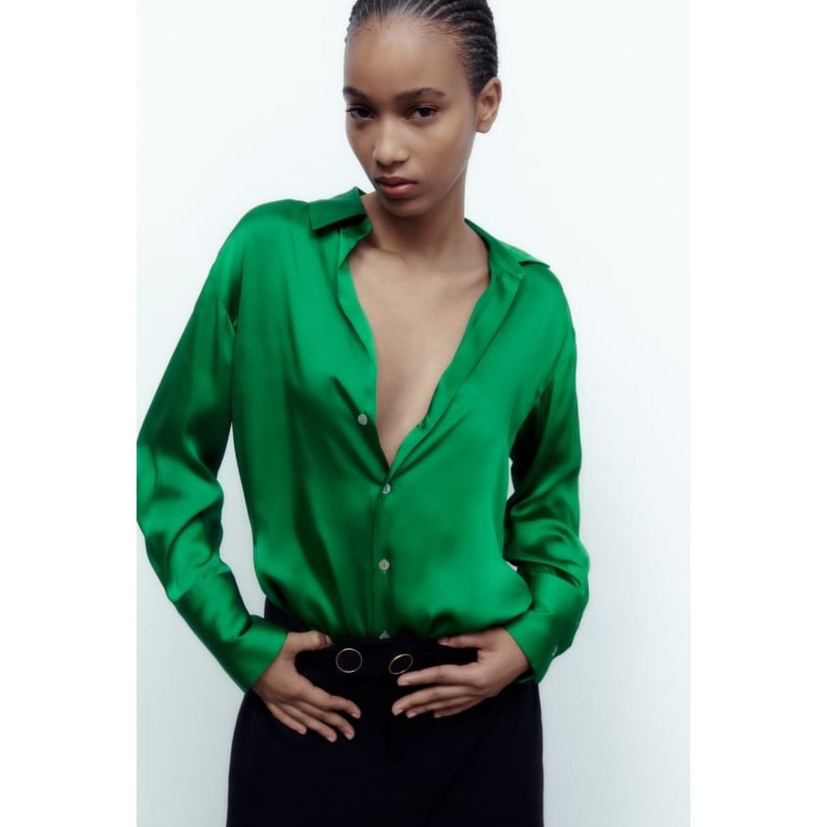 Chakoor Silk Effect Front Button Formal Shirt CHK # P51