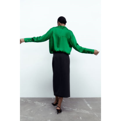 Chakoor Silk Effect Front Button Formal Shirt CHK # P51